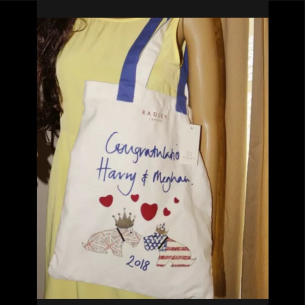 BRAND NEW  Radley London Royal Wedding Harry Meghan Large White tote bag